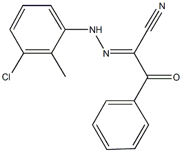 2-[(3-chloro-2-methylphenyl)hydrazono]-3-oxo-3-phenylpropanenitrile Struktur