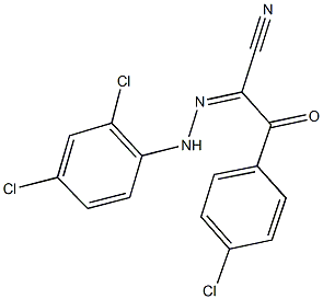 3-(4-chlorophenyl)-2-[(2,4-dichlorophenyl)hydrazono]-3-oxopropanenitrile Struktur