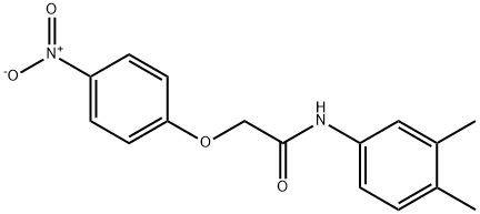 N-(3,4-dimethylphenyl)-2-{4-nitrophenoxy}acetamide Struktur