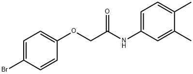 2-(4-bromophenoxy)-N-(3,4-dimethylphenyl)acetamide Struktur