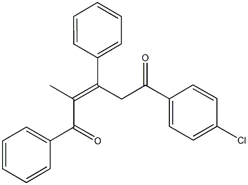 5-(4-chlorophenyl)-2-methyl-1,3-diphenyl-2-pentene-1,5-dione Struktur