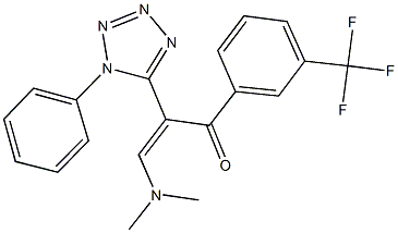 3-(dimethylamino)-2-(1-phenyl-1H-tetraazol-5-yl)-1-[3-(trifluoromethyl)phenyl]-2-propen-1-one Struktur