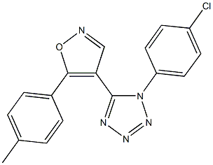 1-(4-chlorophenyl)-5-[5-(4-methylphenyl)isoxazol-4-yl]-1H-tetraazole Struktur