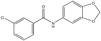 N-(1,3-benzodioxol-5-yl)-3-chlorobenzamide Struktur