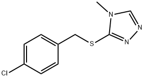 3-[(4-chlorobenzyl)sulfanyl]-4-methyl-4H-1,2,4-triazole Struktur