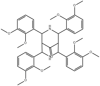 2,4,6,8-tetrakis(2,3-dimethoxyphenyl)-3,7-diazabicyclo[3.3.1]nonan-9-one Struktur