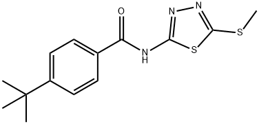 4-tert-butyl-N-[5-(methylthio)-1,3,4-thiadiazol-2-yl]benzamide Struktur