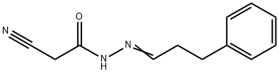 2-cyano-N'-(3-phenylpropylidene)acetohydrazide Struktur