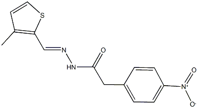 2-{4-nitrophenyl}-N'-[(3-methyl-2-thienyl)methylene]acetohydrazide Struktur