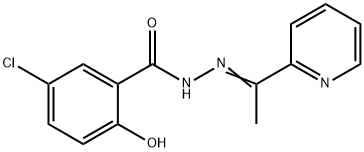 5-chloro-2-hydroxy-N'-[1-(2-pyridinyl)ethylidene]benzohydrazide Struktur