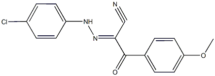 2-[(4-chlorophenyl)hydrazono]-3-(4-methoxyphenyl)-3-oxopropanenitrile Struktur