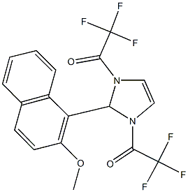 1-[1,3-bis(trifluoroacetyl)-2,3-dihydro-1H-imidazol-2-yl]-2-naphthyl methyl ether Struktur