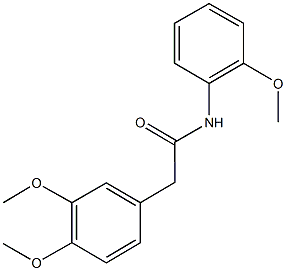 2-(3,4-dimethoxyphenyl)-N-(2-methoxyphenyl)acetamide Struktur