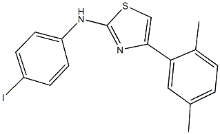 N-[4-(2,5-dimethylphenyl)-1,3-thiazol-2-yl]-N-(4-iodophenyl)amine Struktur