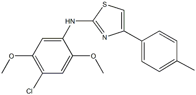 N-(4-chloro-2,5-dimethoxyphenyl)-4-(4-methylphenyl)-1,3-thiazol-2-amine Struktur