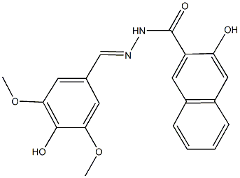 3-hydroxy-N'-(4-hydroxy-3,5-dimethoxybenzylidene)-2-naphthohydrazide Struktur