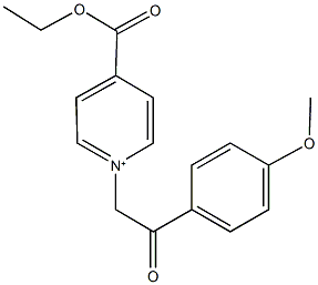 4-(ethoxycarbonyl)-1-[2-(4-methoxyphenyl)-2-oxoethyl]pyridinium Struktur