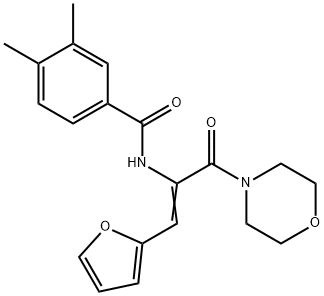 N-[2-(2-furyl)-1-(4-morpholinylcarbonyl)vinyl]-3,4-dimethylbenzamide Struktur