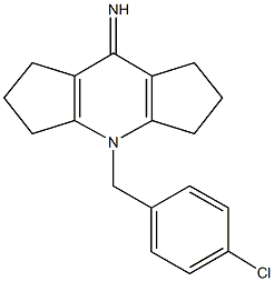 4-(4-chlorobenzyl)-2,3,4,5,6,7-hexahydrodicyclopenta[b,e]pyridin-8(1H)-imine Struktur