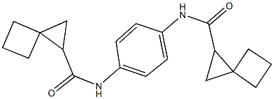 N-{4-[(spiro[2.3]hex-1-ylcarbonyl)amino]phenyl}spiro[2.3]hexane-1-carboxamide Struktur