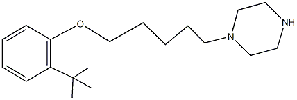 2-tert-butylphenyl 5-(1-piperazinyl)pentyl ether Struktur