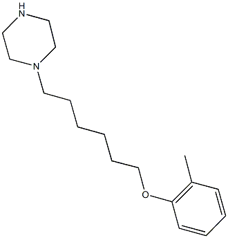 2-methylphenyl 6-(1-piperazinyl)hexyl ether Struktur