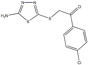 2-[(5-amino-1,3,4-thiadiazol-2-yl)sulfanyl]-1-(4-chlorophenyl)ethanone Struktur