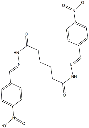 N'~1~,N'~6~-bis{4-nitrobenzylidene}hexanedihydrazide Struktur