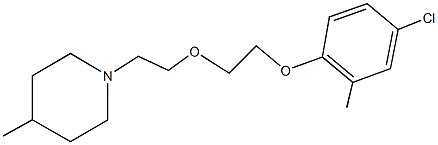 1-{2-[2-(4-chloro-2-methylphenoxy)ethoxy]ethyl}-4-methylpiperidine Struktur