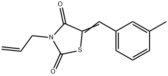 3-allyl-5-(3-methylbenzylidene)-1,3-thiazolidine-2,4-dione Struktur