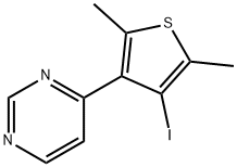 4-(4-iodo-2,5-dimethyl-3-thienyl)pyrimidine Struktur