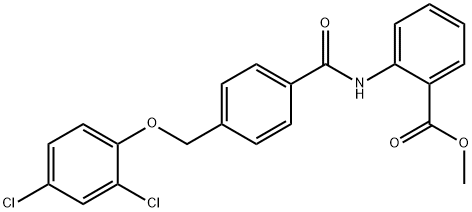 methyl 2-({4-[(2,4-dichlorophenoxy)methyl]benzoyl}amino)benzoate Struktur