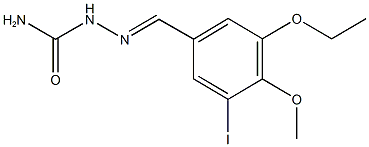 3-ethoxy-5-iodo-4-methoxybenzaldehydesemicarbazone Struktur