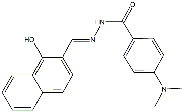 4-(dimethylamino)-N'-[(1-hydroxy-2-naphthyl)methylene]benzohydrazide Struktur