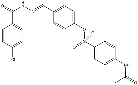 4-[2-(4-chlorobenzoyl)carbohydrazonoyl]phenyl 4-(acetylamino)benzenesulfonate Struktur