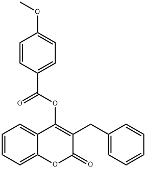 3-benzyl-2-oxo-2H-chromen-4-yl 4-methoxybenzoate Struktur