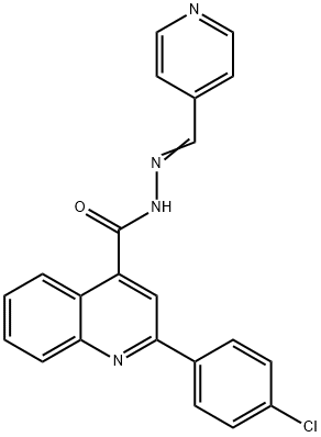 2-(4-chlorophenyl)-N'-(4-pyridinylmethylene)-4-quinolinecarbohydrazide Struktur