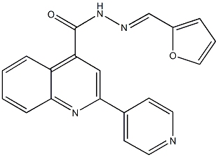 N'-(2-furylmethylene)-2-(4-pyridinyl)-4-quinolinecarbohydrazide Struktur