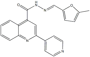 N'-[(5-methyl-2-furyl)methylene]-2-(4-pyridinyl)-4-quinolinecarbohydrazide Struktur