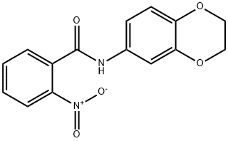 N-(2,3-dihydro-1,4-benzodioxin-6-yl)-2-nitrobenzamide Struktur