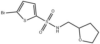 5-bromo-N-(tetrahydro-2-furanylmethyl)-2-thiophenesulfonamide Struktur