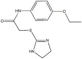 2-(4,5-dihydro-1H-imidazol-2-ylsulfanyl)-N-(4-ethoxyphenyl)acetamide Struktur