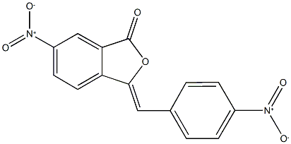 6-nitro-3-{4-nitrobenzylidene}-2-benzofuran-1(3H)-one Struktur