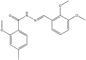 N'-(2,3-dimethoxybenzylidene)-2-methoxy-4-methylbenzohydrazide Struktur