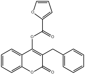 3-benzyl-2-oxo-2H-chromen-4-yl 2-furoate Struktur