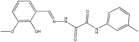 2-[2-(2-hydroxy-3-methoxybenzylidene)hydrazino]-N-(3-methylphenyl)-2-oxoacetamide Struktur