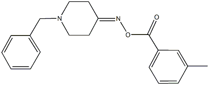 1-benzylpiperidin-4-one O-(3-methylbenzoyl)oxime Struktur