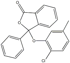 3-(2-chloro-5-methylphenoxy)-3-phenyl-2-benzofuran-1(3H)-one Struktur