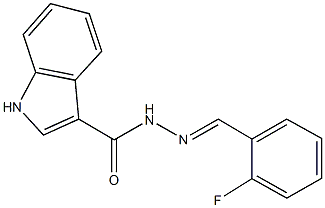 N'-(2-fluorobenzylidene)-1H-indole-3-carbohydrazide Struktur