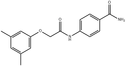 4-{[(3,5-dimethylphenoxy)acetyl]amino}benzamide Struktur